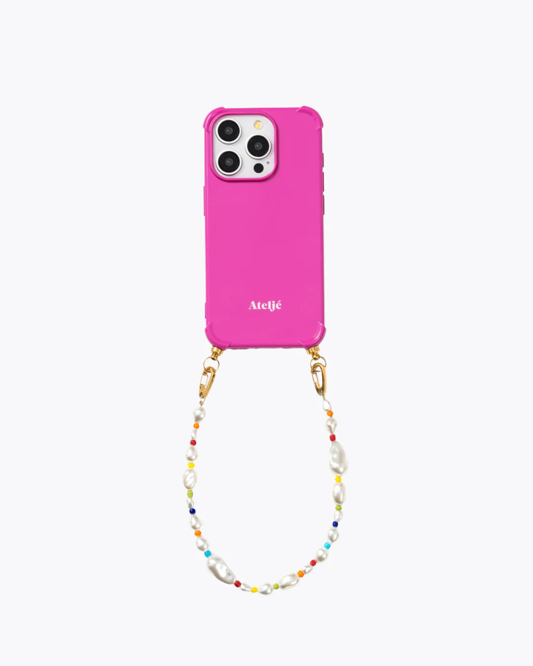Poppy pink recycled iPhone case - no cord - Image 4