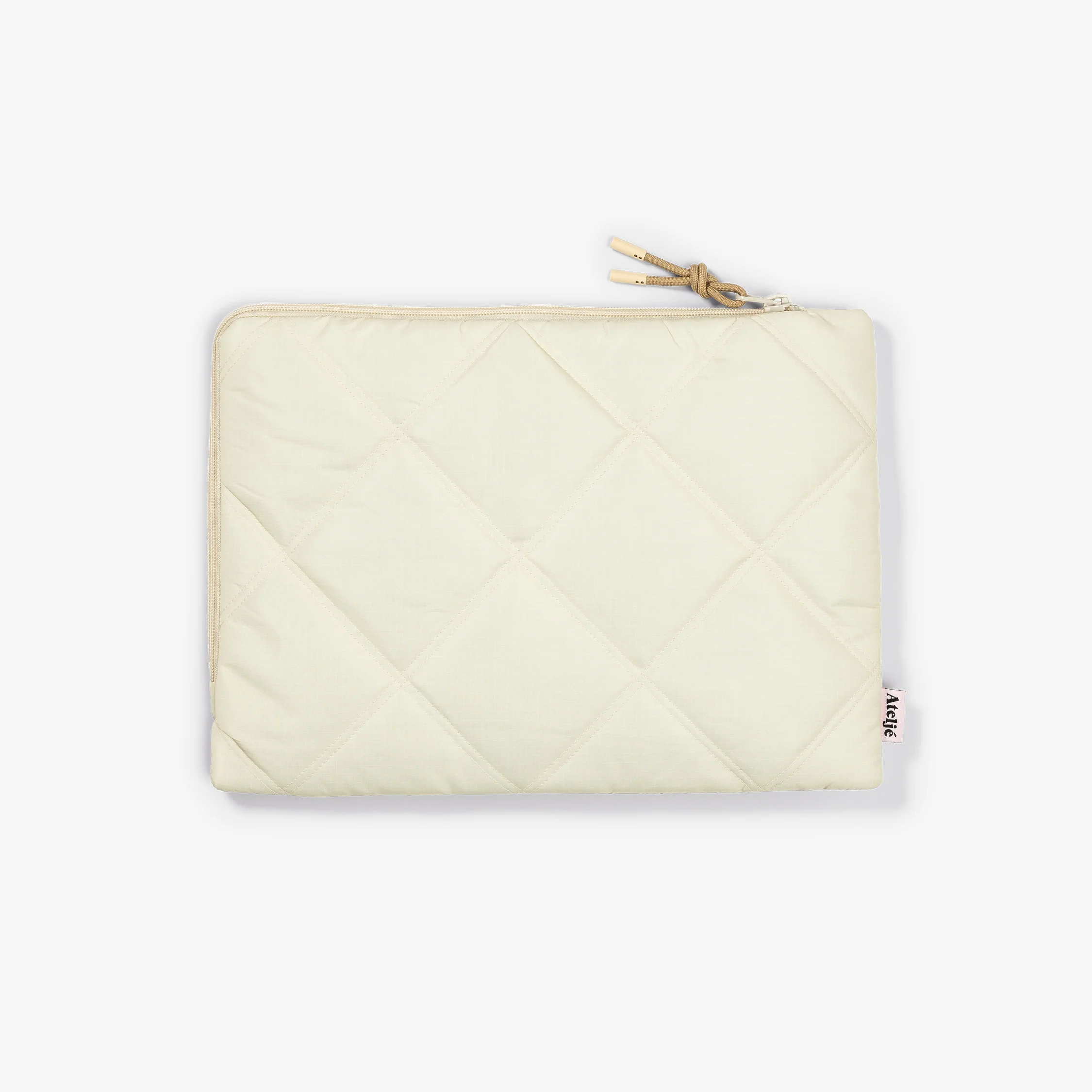 Puffy recycled laptop sleeve - Sand - Image 4